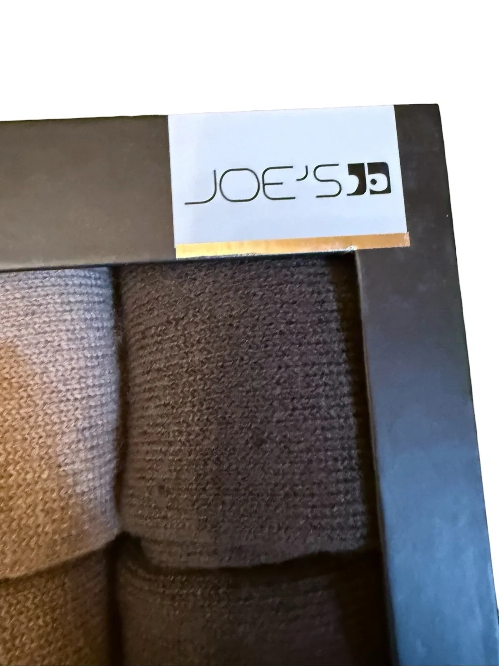 Joe’s 3-Pair Brushed Boot Socks – Neutral Tones – One Size – New in Package